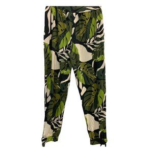 Fighting Eel Monsterra Leaf Print Pants
